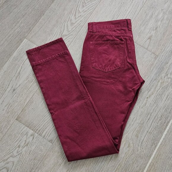 Isaia Burgundy 5-Pocket Cotton Jeans – Size 32 (48 EU) - Picture 3 of 16